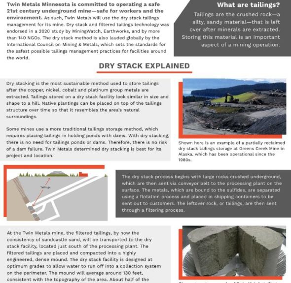 Dry Stack Tailings Management – Best Available Technology, Best for the Environment